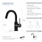 Kibi Circular Single Handle High-Arc Bathroom Sink Faucet C-KBF1021MB-KPW100MB - alternate 4